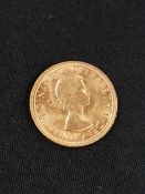 GOLD FULL SOVEREIGN 1965 QUEEN ELIZABETH II