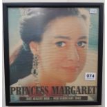 FRAMED NEWSPAPER PHOTO OF PRINCESS MARGARET