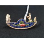 VINTAGE MOSAIC GONDOLA BROOCH