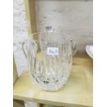 2 CUT GLASS TANKARDS