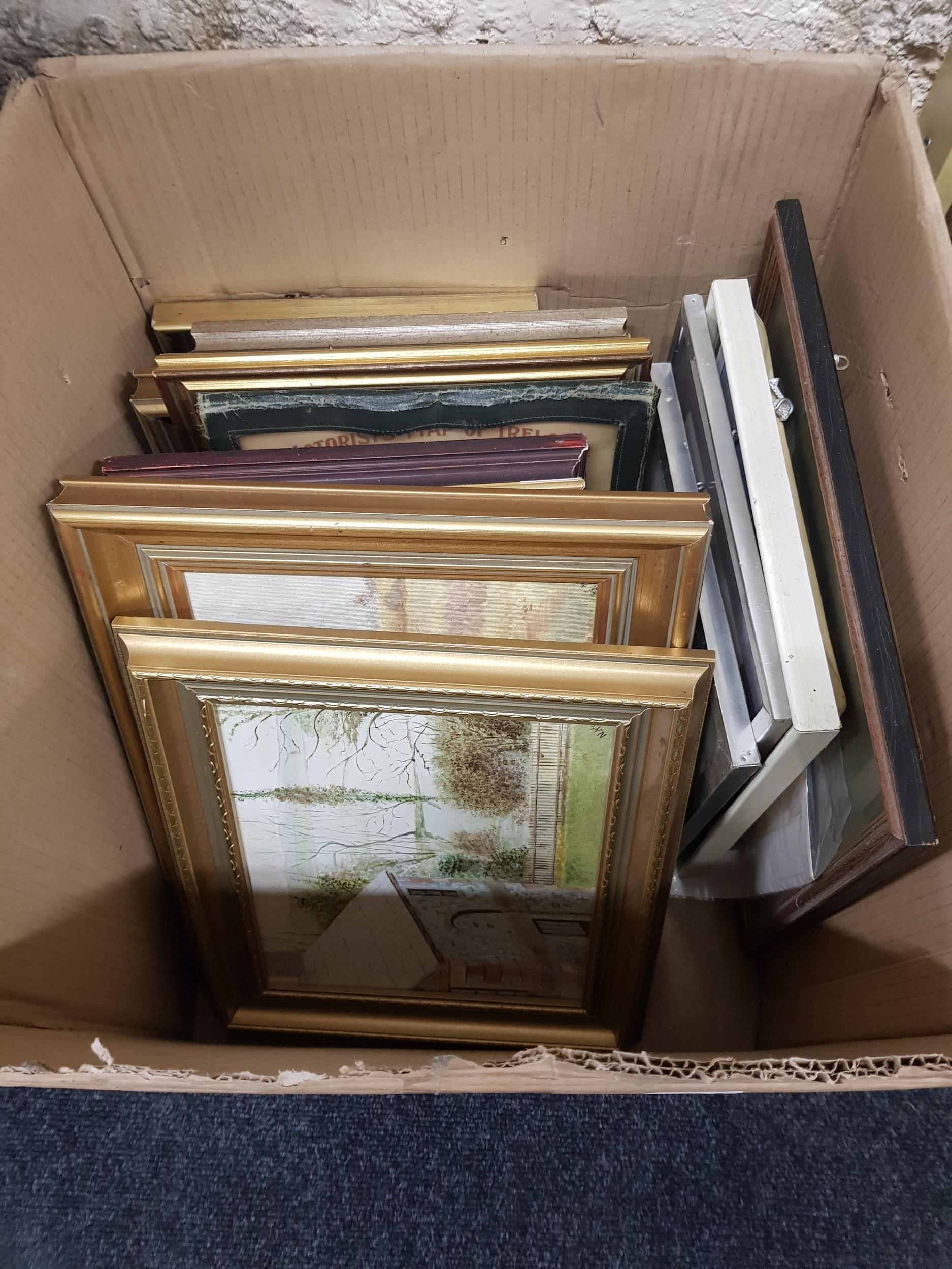 BOX OF PRINTS AND PICTURES