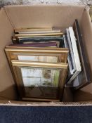BOX OF PRINTS AND PICTURES
