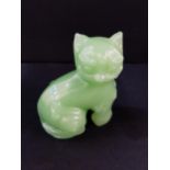 VINTAGE JADE CAT FIGURE