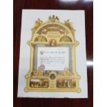 UNFRAMED R.A.O.B GRAND LODGE OF ENGLAND CERTIFICATE