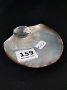 SILVER AND MOTHER OF PEARL DISH
