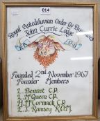 R.A.O.B FRAMED JOHN CURRIE LODGE PICTURE