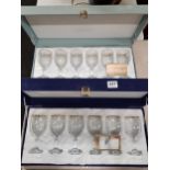 2 BOXED SETS OF GLASSWARE