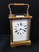 LARGE STRIKING CARRIAGE CLOCK - MAPPIN AND WEBB