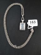 SILVER PHOTO LOCKET AND CHAIN