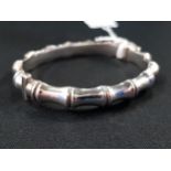 SILVER BAMBOO STYLE BANGLE