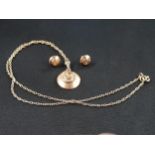 STEENSONS DESIGNER 9 CARAT GOLD NECKLACE AND EARRINGS