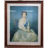 FRAMED QUEEN ELIZABETH II PICTURE