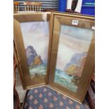 PAIR OF WATERCOLOUR SEASCAPES