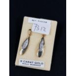 9 CARAT GOLD AND DIAMOND EARRINGS