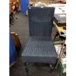 PAINTED WICKER BEDROOM CHAIR