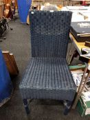 PAINTED WICKER BEDROOM CHAIR