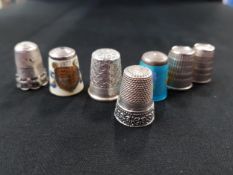 4 SILVER THIMBLES AND 2 OTHERS