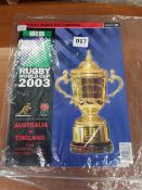 2 RUGBY WORLD CUP 2003 PROGRAMMES