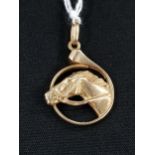 9 CARAT GOLD HORSE PENDANT 4.4G