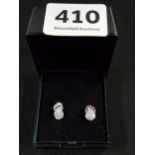 PAIR OF 18 CARAT GOLD AND DIAMOND EARRINGS
