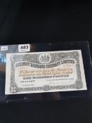 £100 BANKNOTE - BELFAST BANKING COMPANY LTD 9TH NOVEMBER 1939