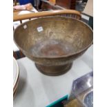 19TH CENTURY CHINESE BRASS BOWL SIGNED