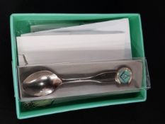 SMALL BOX OF MASONIC ITEMS TO INCLUDE SILVER