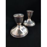 PAIR OF SILVER CANDLESTICKS