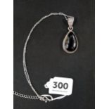 SILVER ONYX PENDANT ON SILVER CHAIN