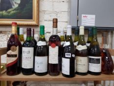 LARGE SHELF LOT OF VARIOUS WINES