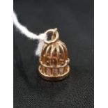 9 CARAT GOLD BIRDCAGE WITH BIRD CHARM 2.6 GRAMS