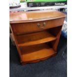YEW WOOD OPEN BOOKCASE
