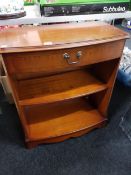 YEW WOOD OPEN BOOKCASE