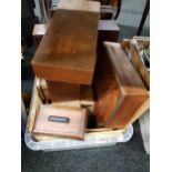 LARGE QUANTITY OF MOSTLY WOODEN BOXES