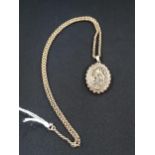 9 CARAT GOLD LOCKET AND CHAIN 13.5G