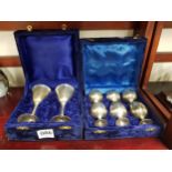 2 SETS OF GOBLETS