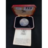 SILVER BAILIWICK OF JERSEY TWENTY FIVE PENCE COIN SET IN BOX WITH CERTIFICATE