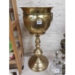 BRASS PLANTER AND BRASS STAND