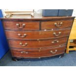 Georgian bow fronted chest of drawers