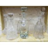 7 VARIOUS DECANTERS