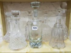 7 VARIOUS DECANTERS