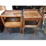 2 ANTIQUE BEDSIDE LOCKERS