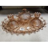 VINTAGE GLASS DRESSING TABLE SET