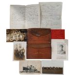 LEATHER WALLET BELONGING TO PTE.J.BROWN 14TH BATTN. ROYAL IRISH RIFLES (Y.C.V) ALONG WITH VARIOUS