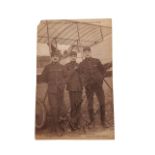 WORLD WAR 1 AUTOGRAPHED PHOTOGRAPH - 3 FRENCH PILOTS