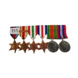 SET OF WORLD WAR 2 MEDALS WITH NORTH AFRICA BAR