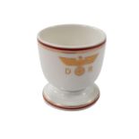 NYMPHENBURG PORCELAIN EGG CUP FROM HERMANN GORING'S COMMUNICATION AND SITUATION WAGON 10 '253' ON