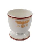 NYMPHENBURG PORCELAIN EGG CUP FROM HERMANN GORING'S COMMUNICATION AND SITUATION WAGON 10 '253' ON