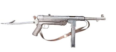 DEACTIVATED MP40 SUB MACHINE GUN 9MM BARREL 9"