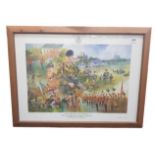 FRAMED ROYAL IRISH REGIMENT PRINT 'FROM BAROSSA TO THE MILLENNIUM